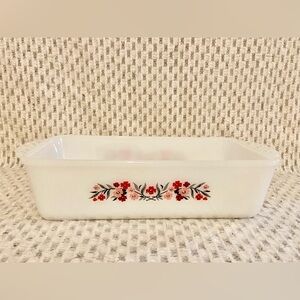 Loaf Pan 1 Quart Vintage Fire King Primrose
